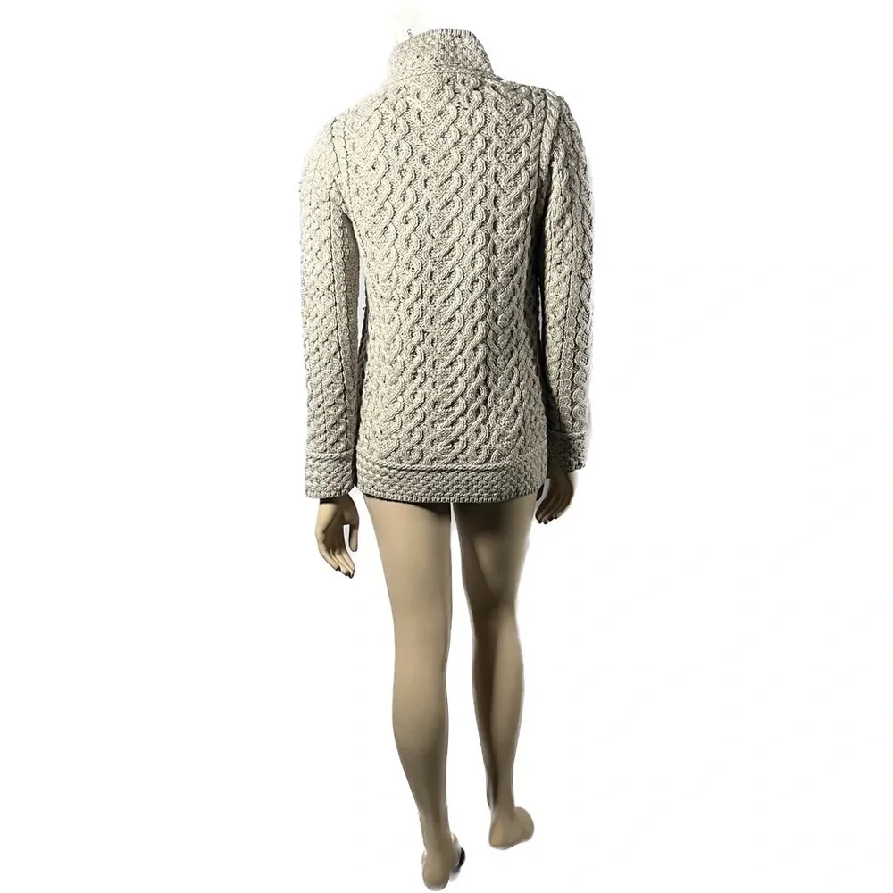 NWT Aran Mor Ireland 100% Merino Cable Knit Sweater - Picture 6 of 16